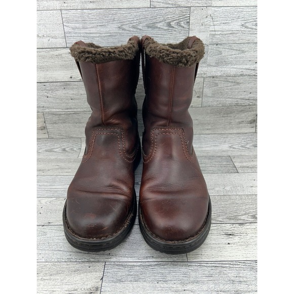 Ariat Shoes - Ariat 20922 Brown Leather Faux Fur Lined Pull On Boots Women 7B 4LR Cushioning